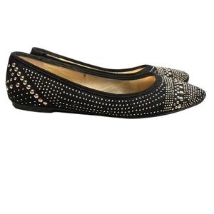 Lane Bryant Black Studded Flats